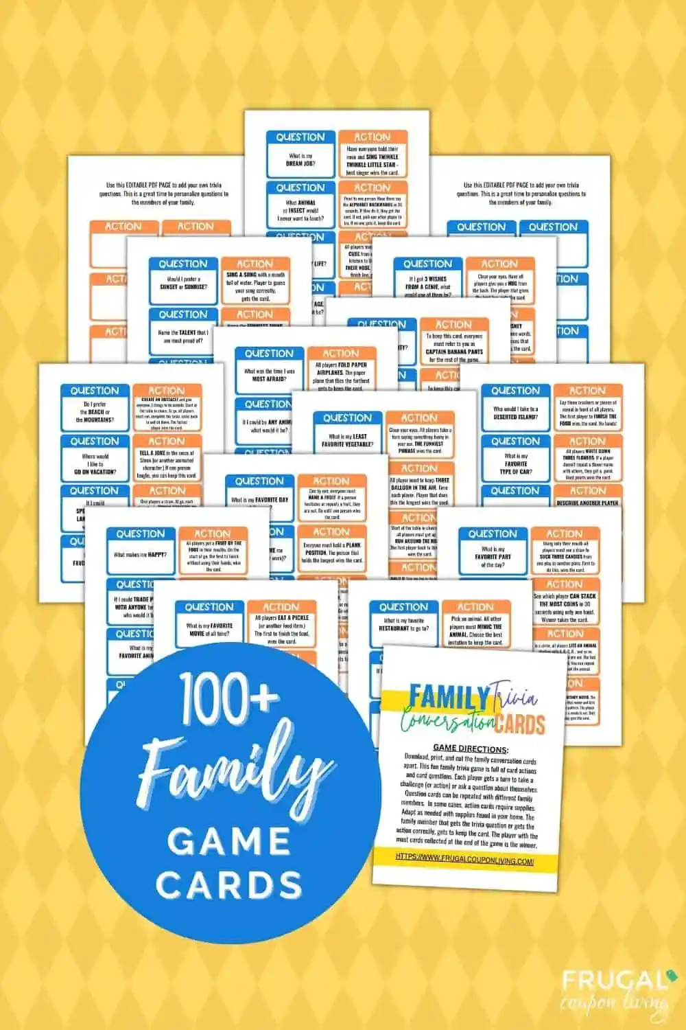 How Well Do You Know Your Family Game Printable Trivia Cards