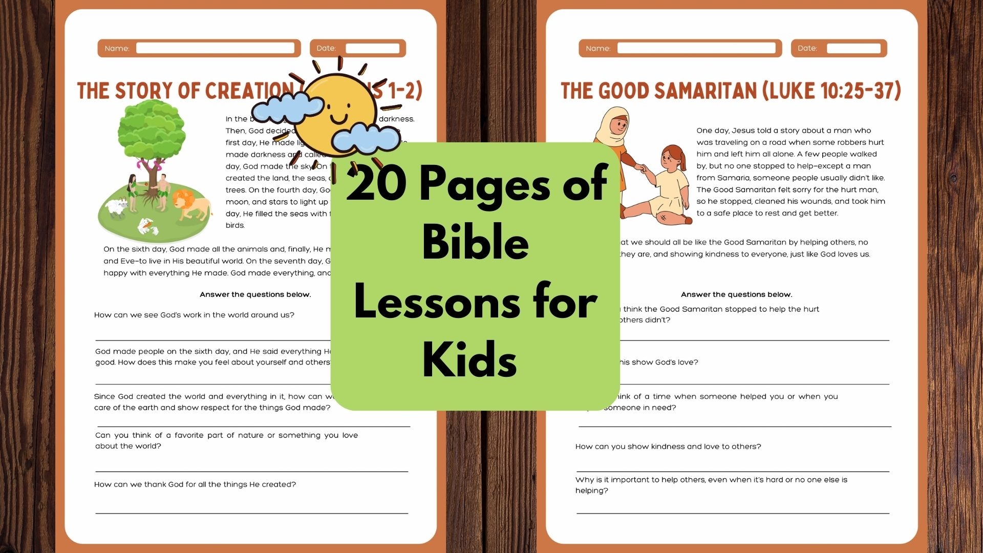 Free Printable Bible 20 Questions