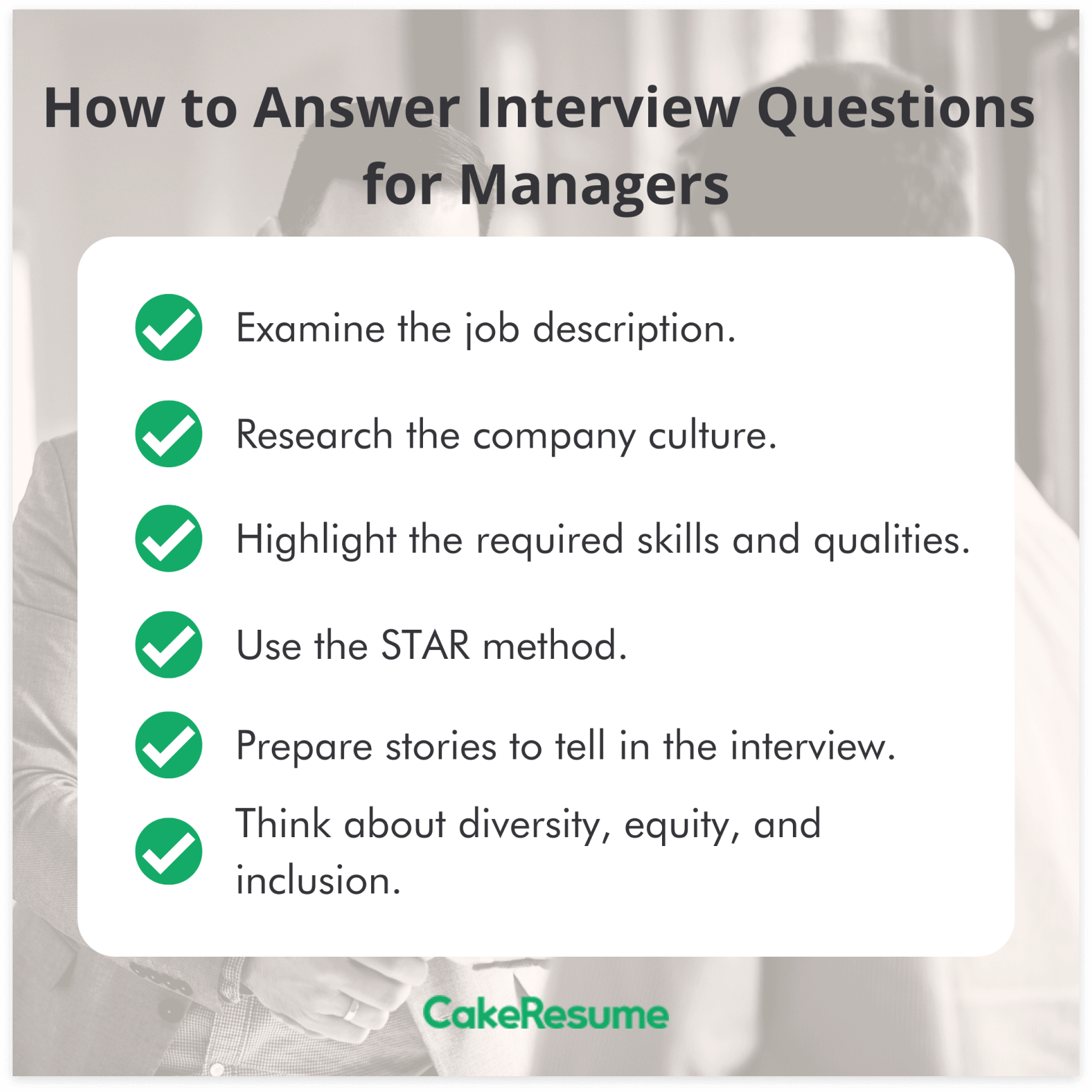 Interview Questions For Managers And How To Answer Them Cake