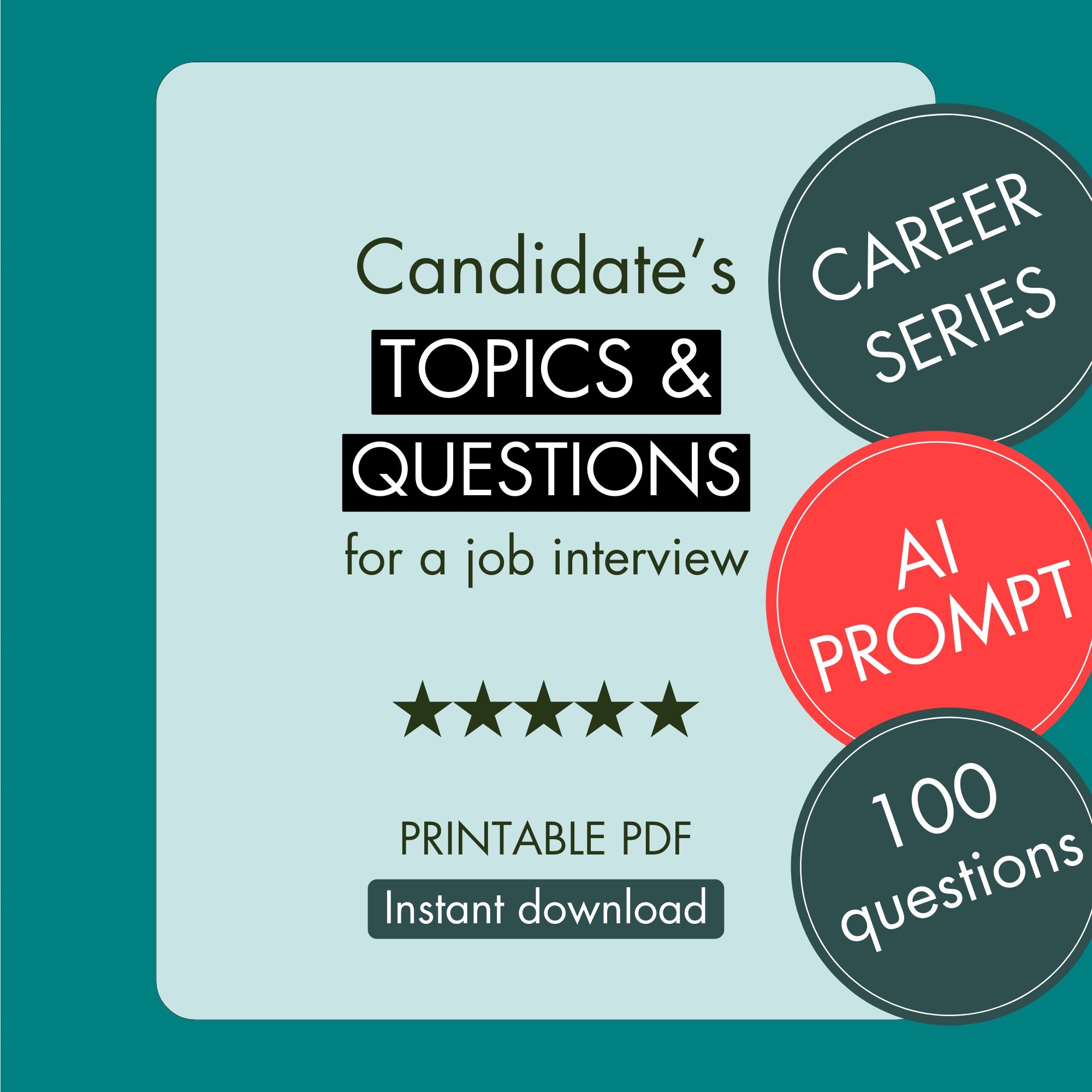 Job Interview Mastery 100 Key Questions AI Prompt Vervidus