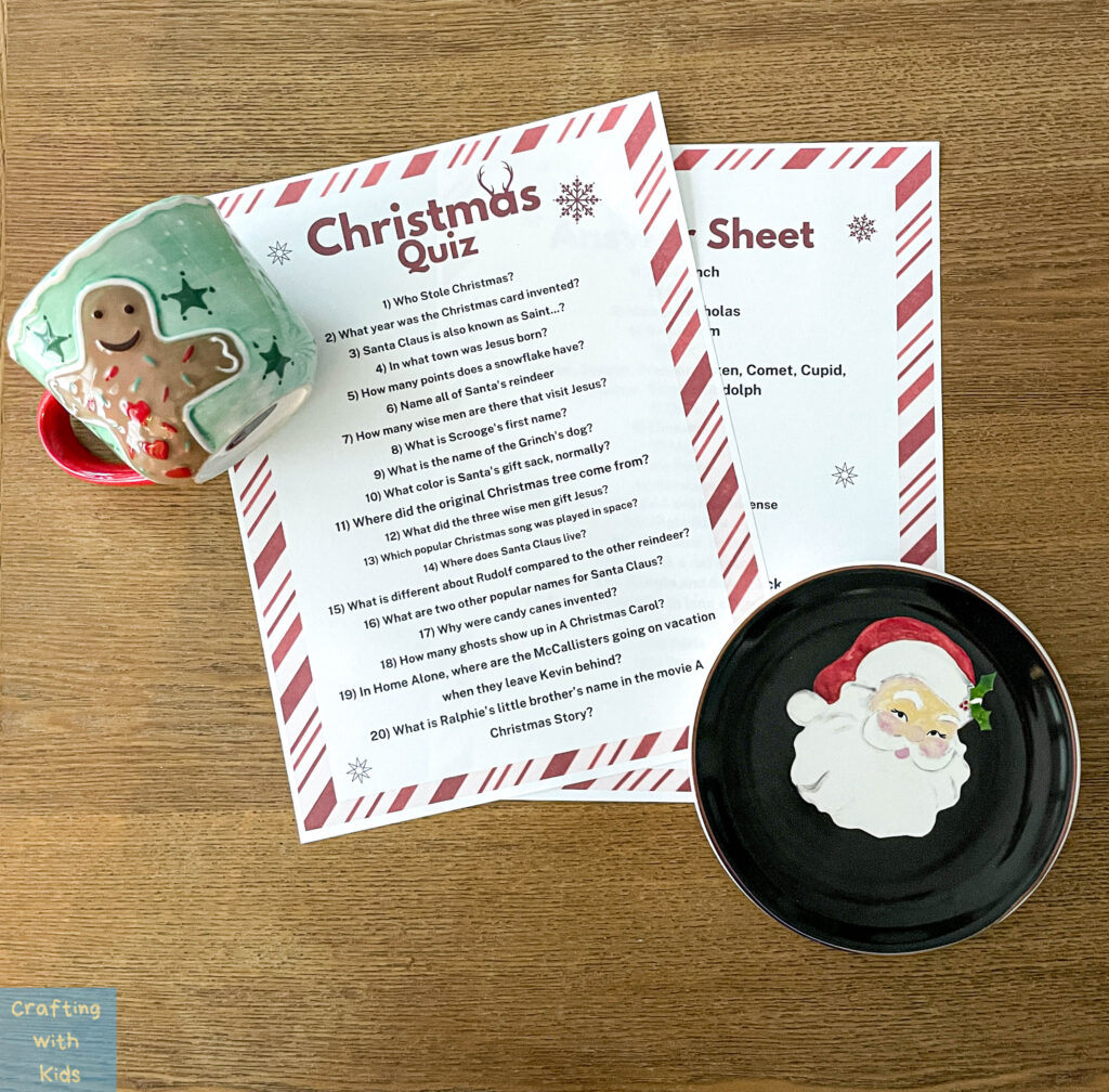 Kids Christmas Quiz Free Printable With 20 Holiday Questions