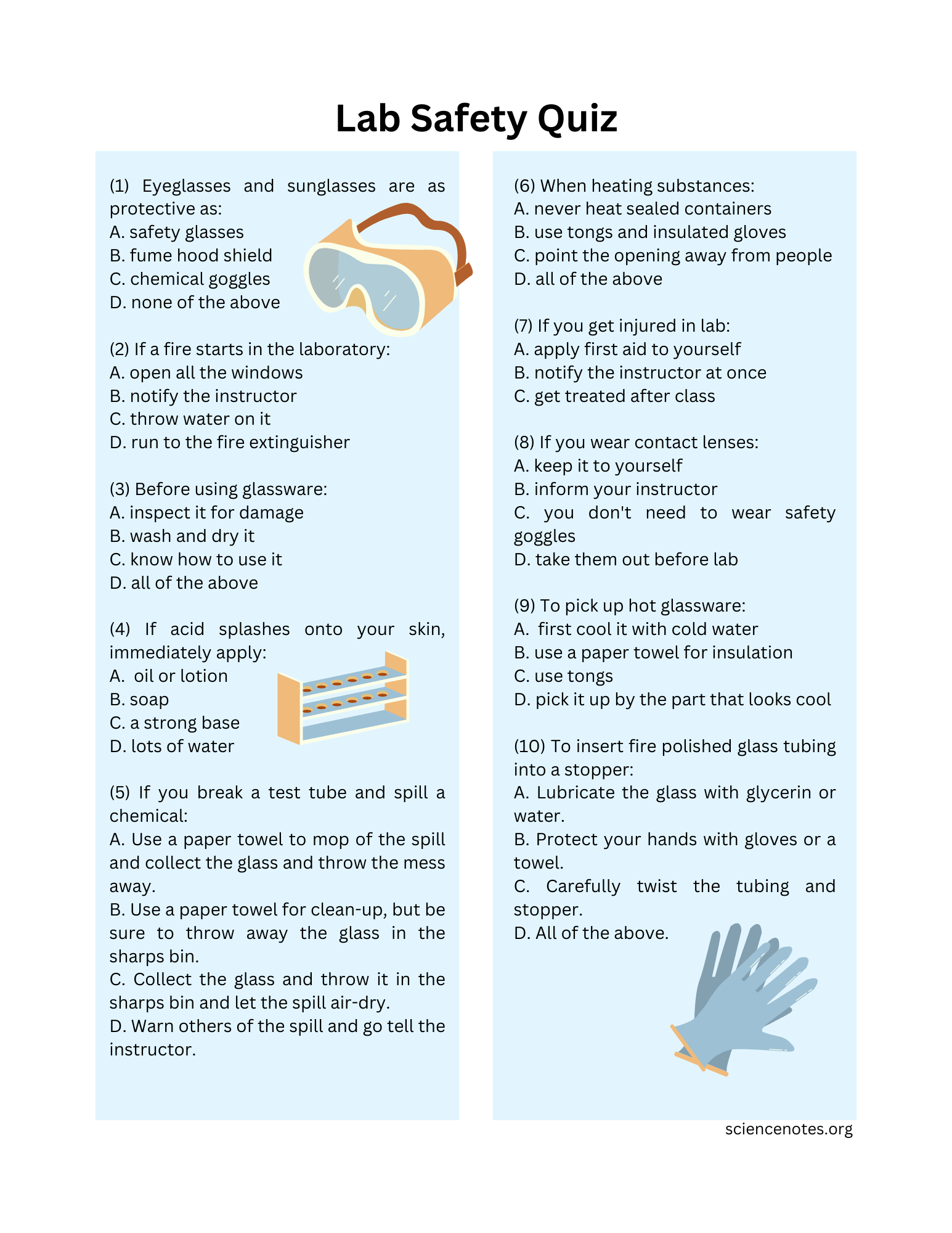 Printable Quiz Questions and Answers Science