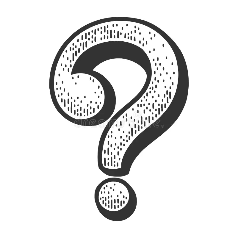 Outlined Printable Question Mark