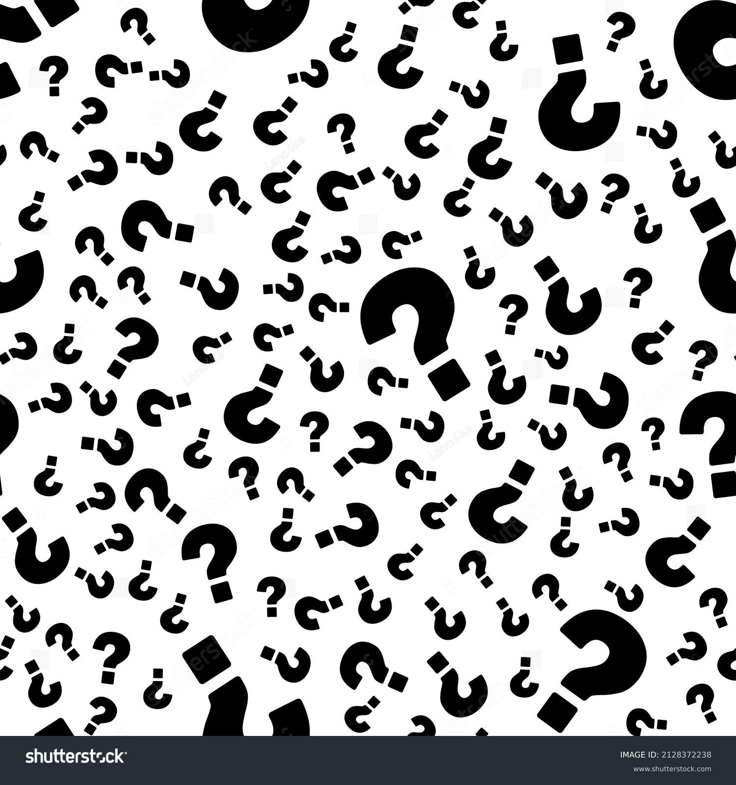 Large Small Question Mark Chaotic Pattern Stock Vector Royalty Free 2128372238 Shutterstock