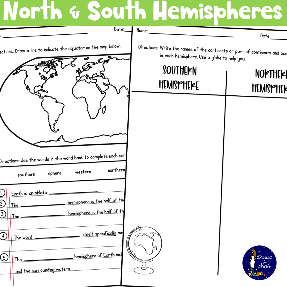 Locating The Northern And Southern Hemisphere Made By Teachers