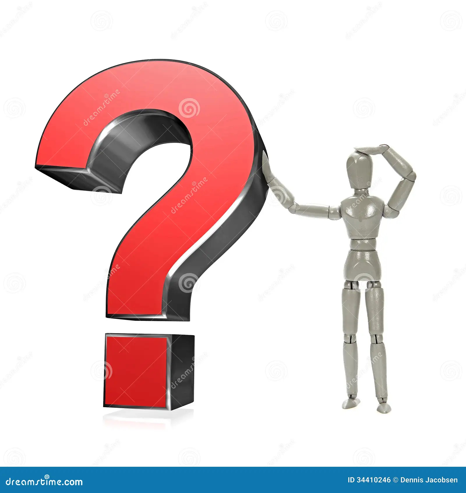 Mannequin With Question Mark Stock Illustration Illustration Of Problem Isolated 34410246