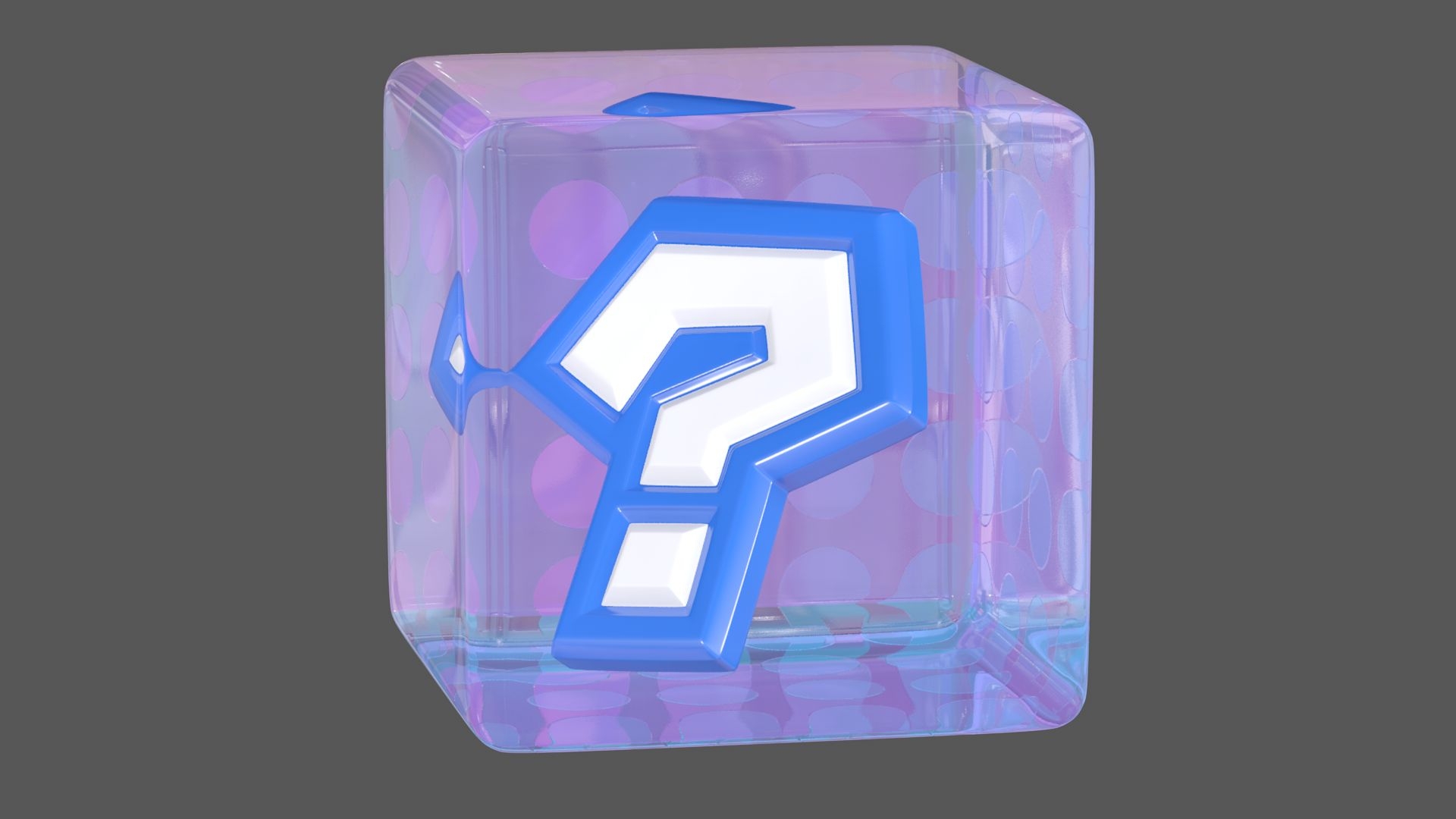 Mario Kart Item Box Question Block 3D Model 24 c4d Free3D