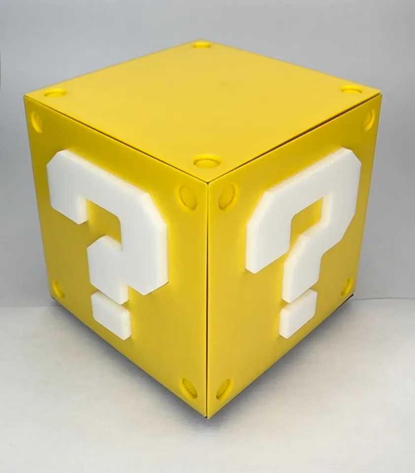 Mario Magnetic Spinning Question Mark Fidget Block By Project Print Lab Download Free STL Model Printables