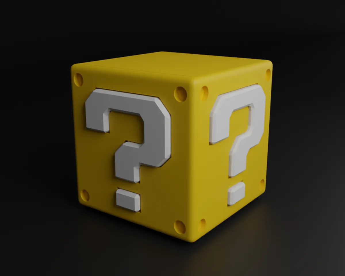 Mario Question Mark Cube By PrintChallenge Download Free STL Model Printables
