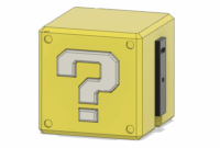 Mario Question Mark Cube Wall Mounted STL File For Cults