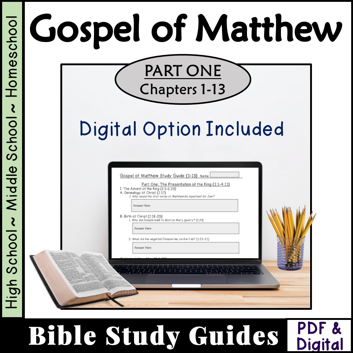 Matthew Bible Study Study Questions CH 1 13 Worksheet Packet Classful
