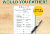 Medical Game Printable Would You Rather Party Game For Nurses Doctors Medical Birthday Retirement Graduation Party Game Etsy