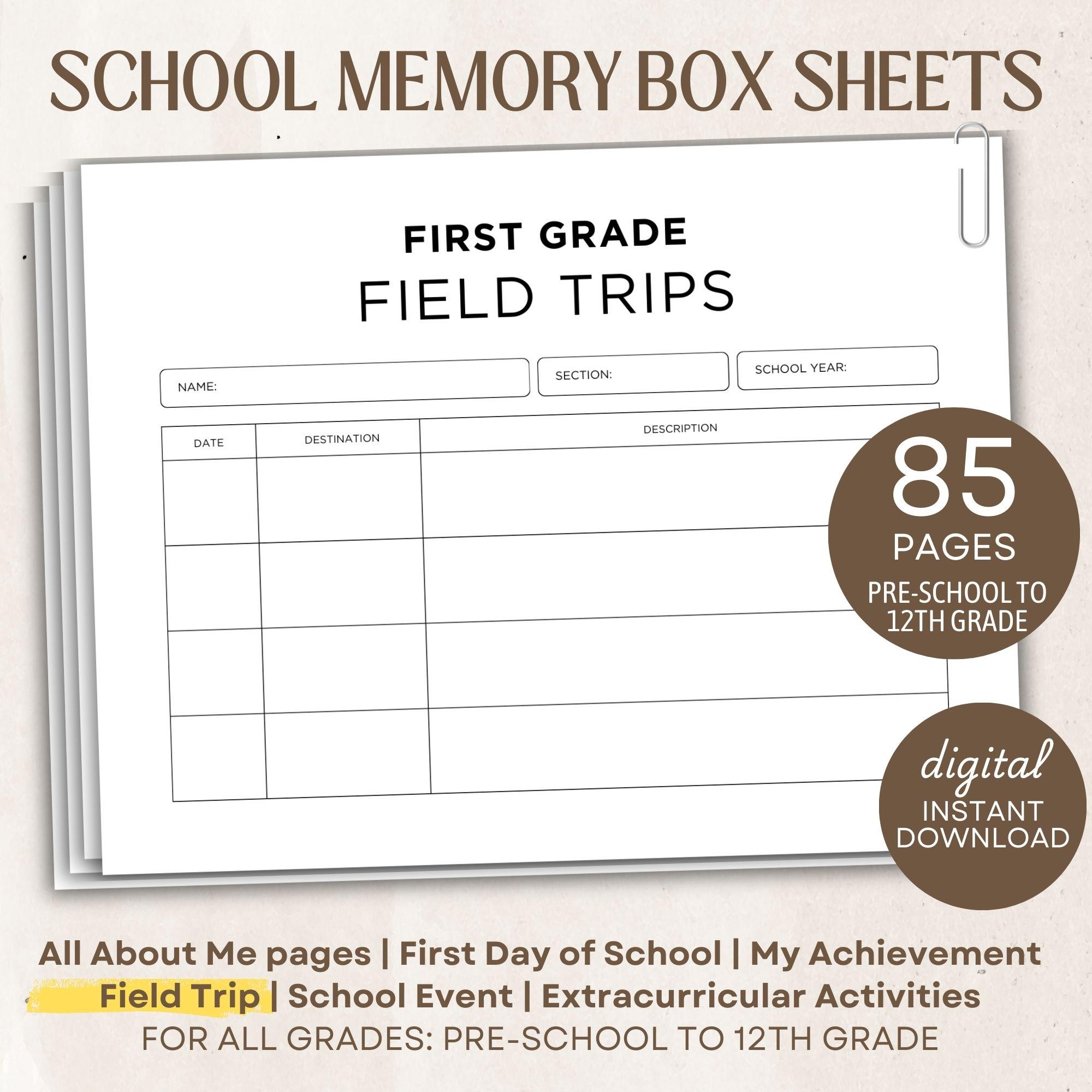 Memory Box Questionnaire L Printable Kids Interview Questions L PDF Digital Download L Childrens School Filing Box L Keepsake Box Etsy