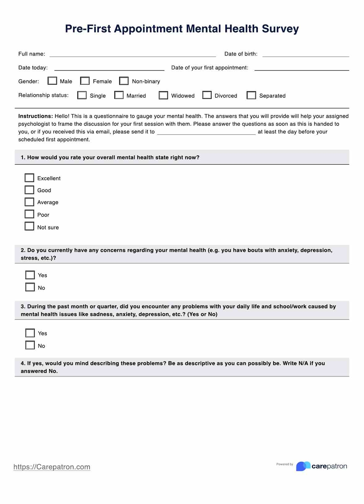 Mental Health Survey