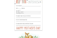 Mother s Day Interview Questions Sheet Mothers Day Gift Mother s Day Idea Gift From Child Mother s Day Questions Interview Etsy