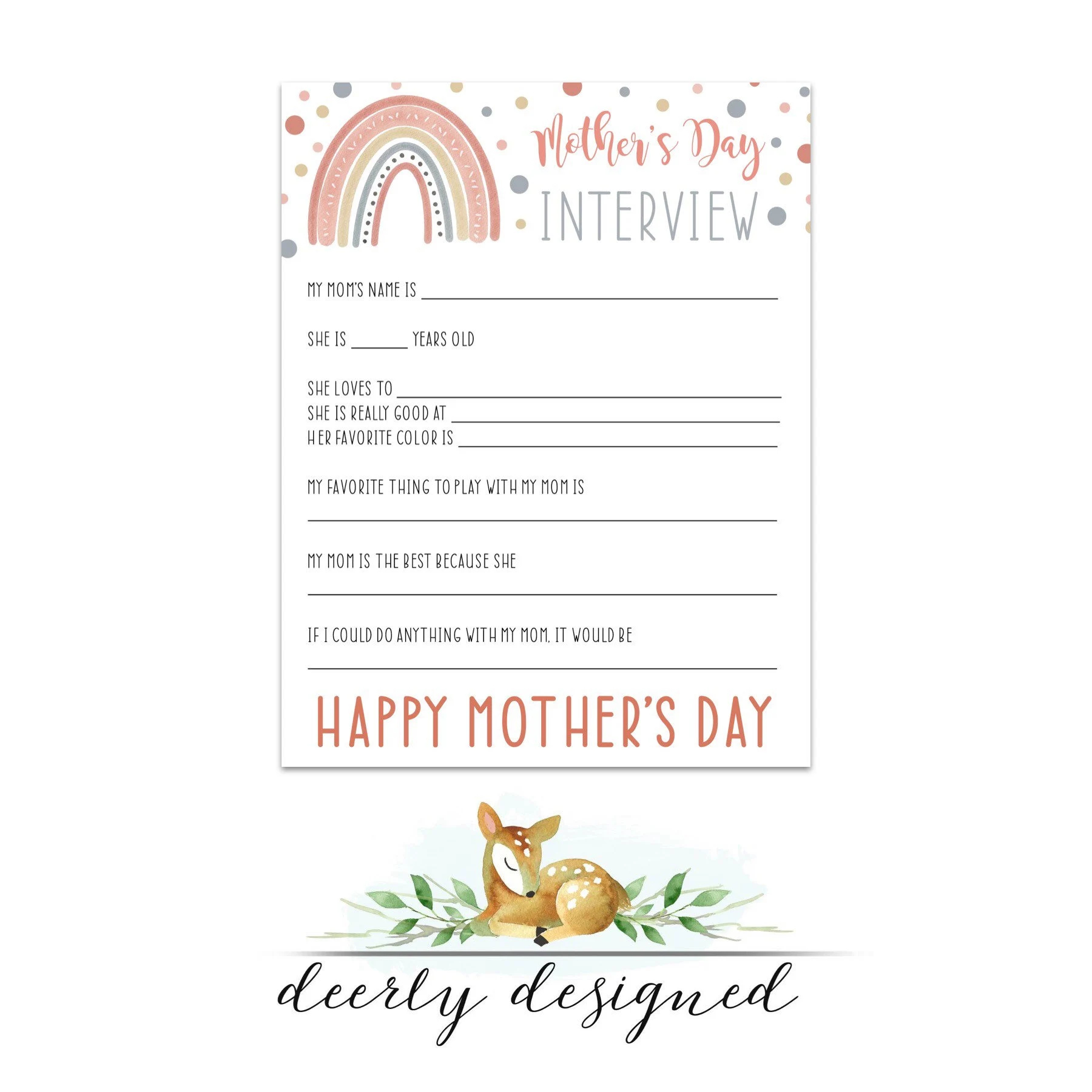 Mother s Day Interview Questions Sheet Mothers Day Gift Mother s Day Idea Gift From Child Mother s Day Questions Interview Etsy