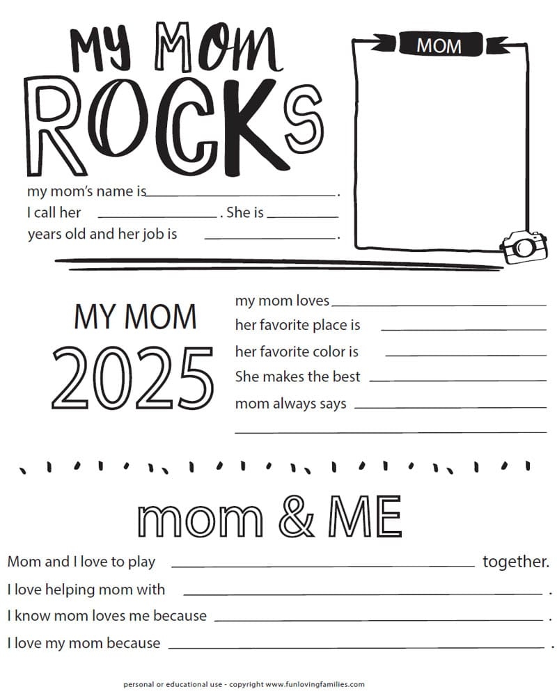 Mother s Day Questionnaire 2025 All About Mom Printable