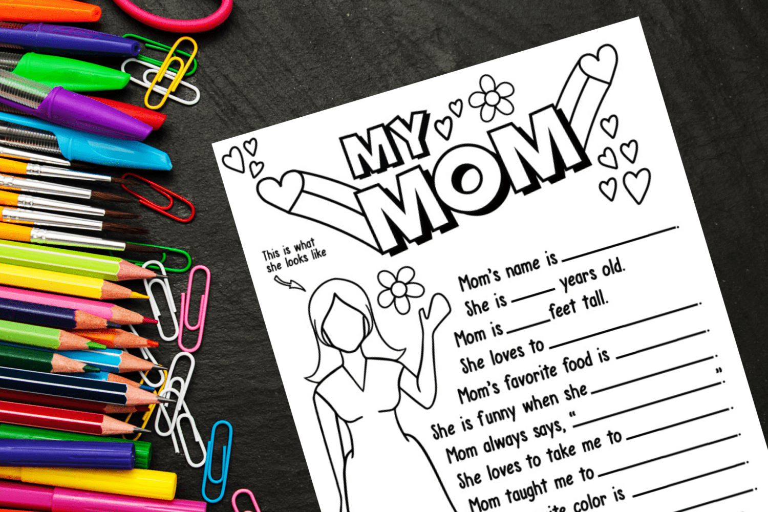 mother s day questionnaire printable for kids the super mom life