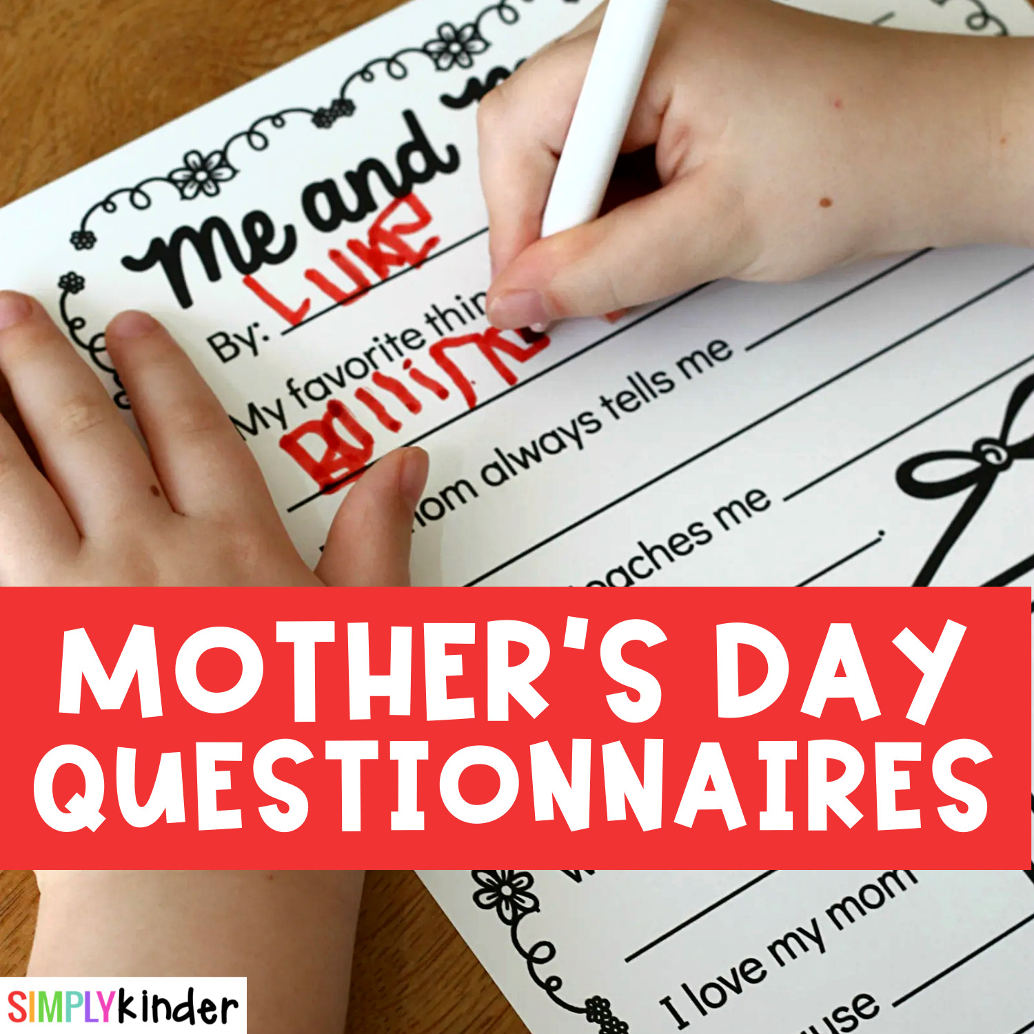 Mother s Day Questionnaires Simply Kinder