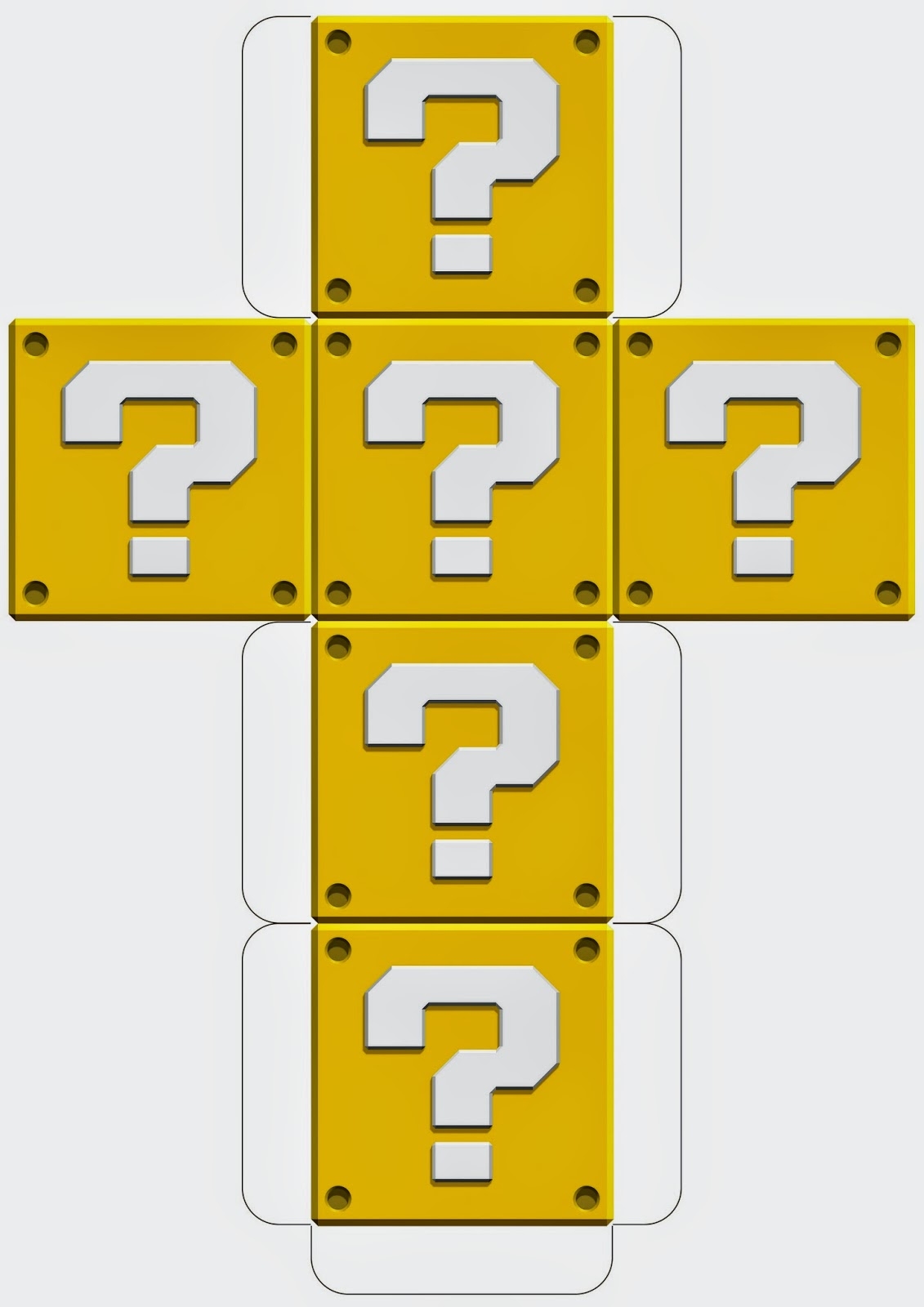 My Super Mario Boy Mario Downloadable Printable Block Templates