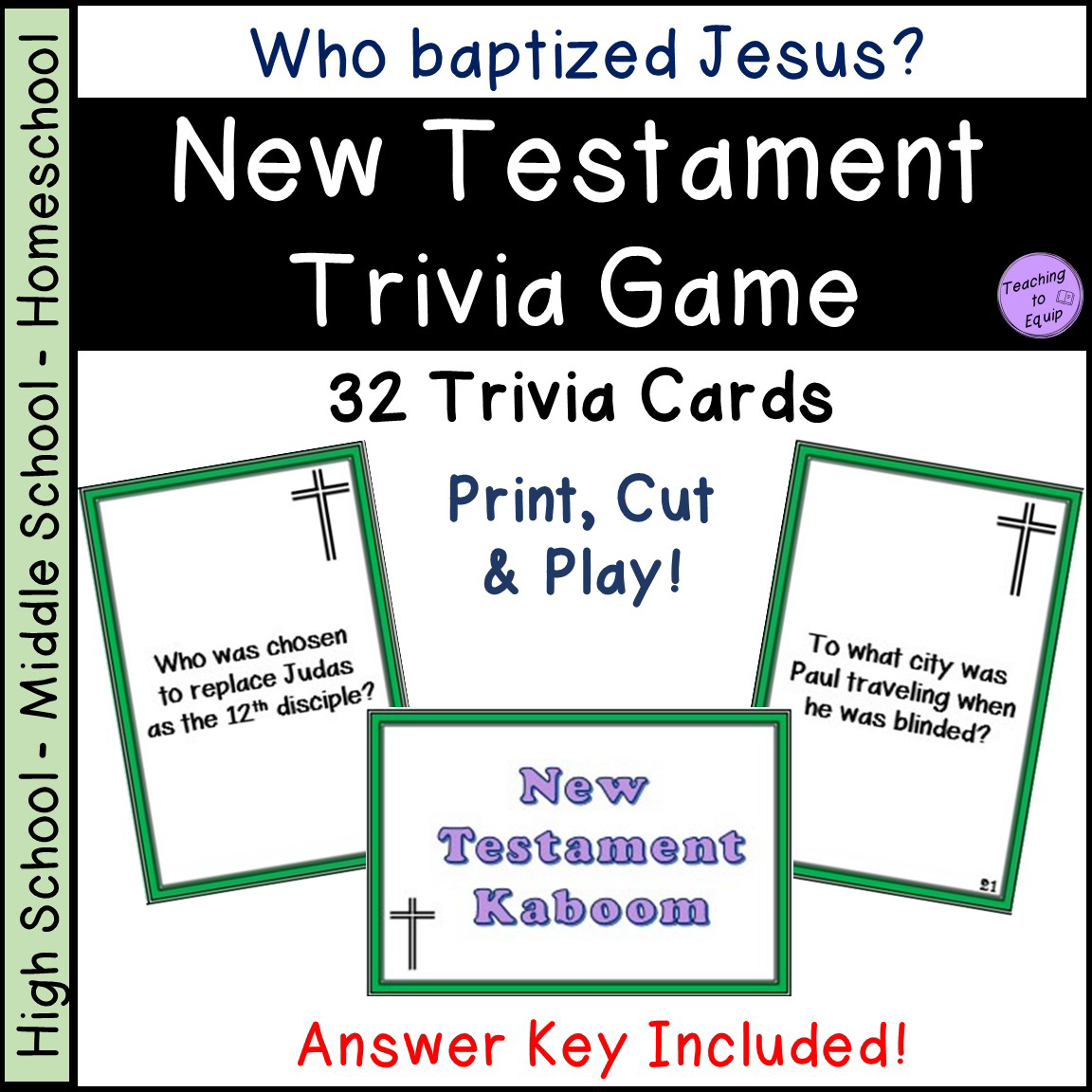 New Testament Stories Of The Bible Trivia Game Made By Teachers