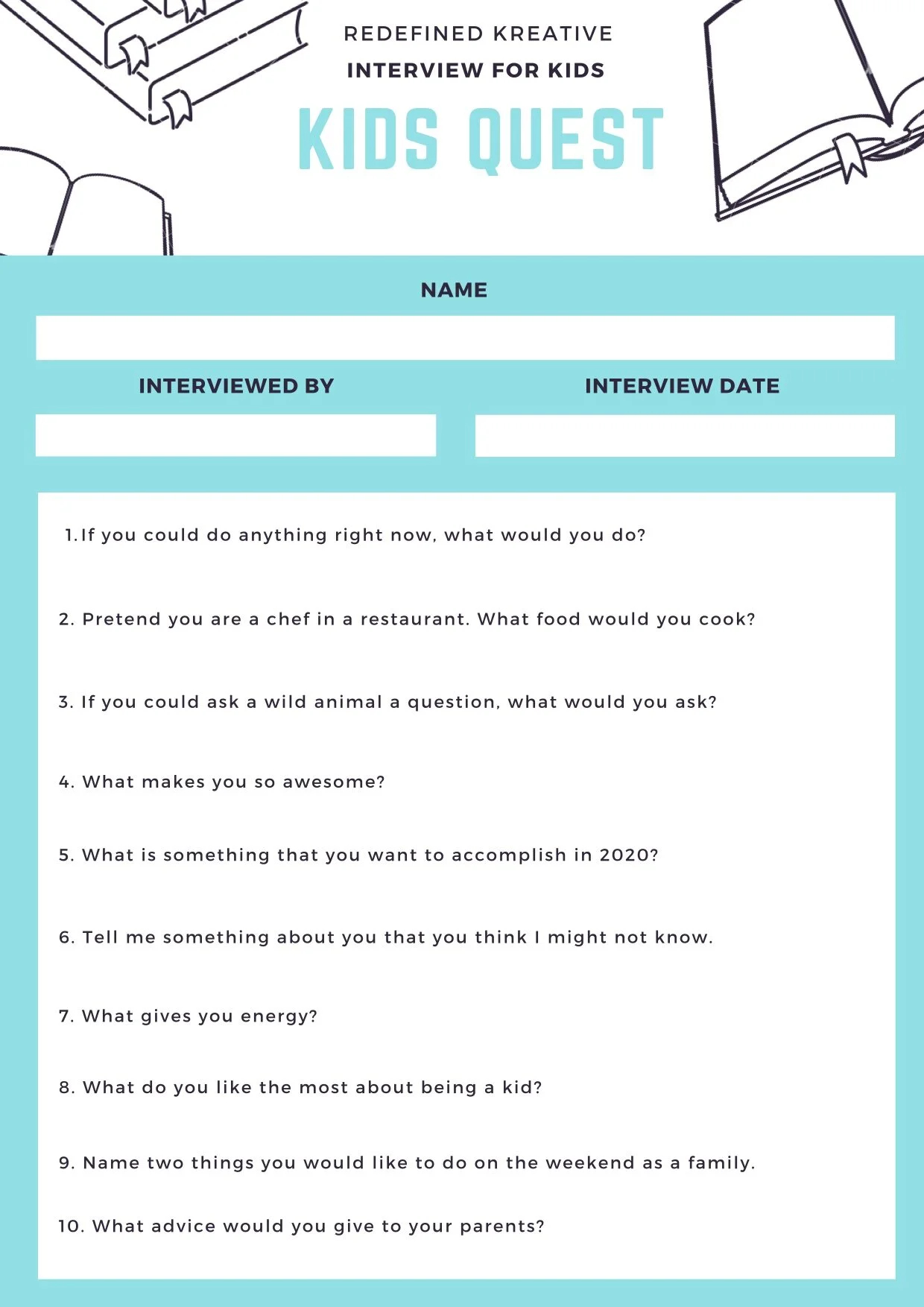 New Year Kids Interview Perfect For Scrapbooking Redefined Kreative