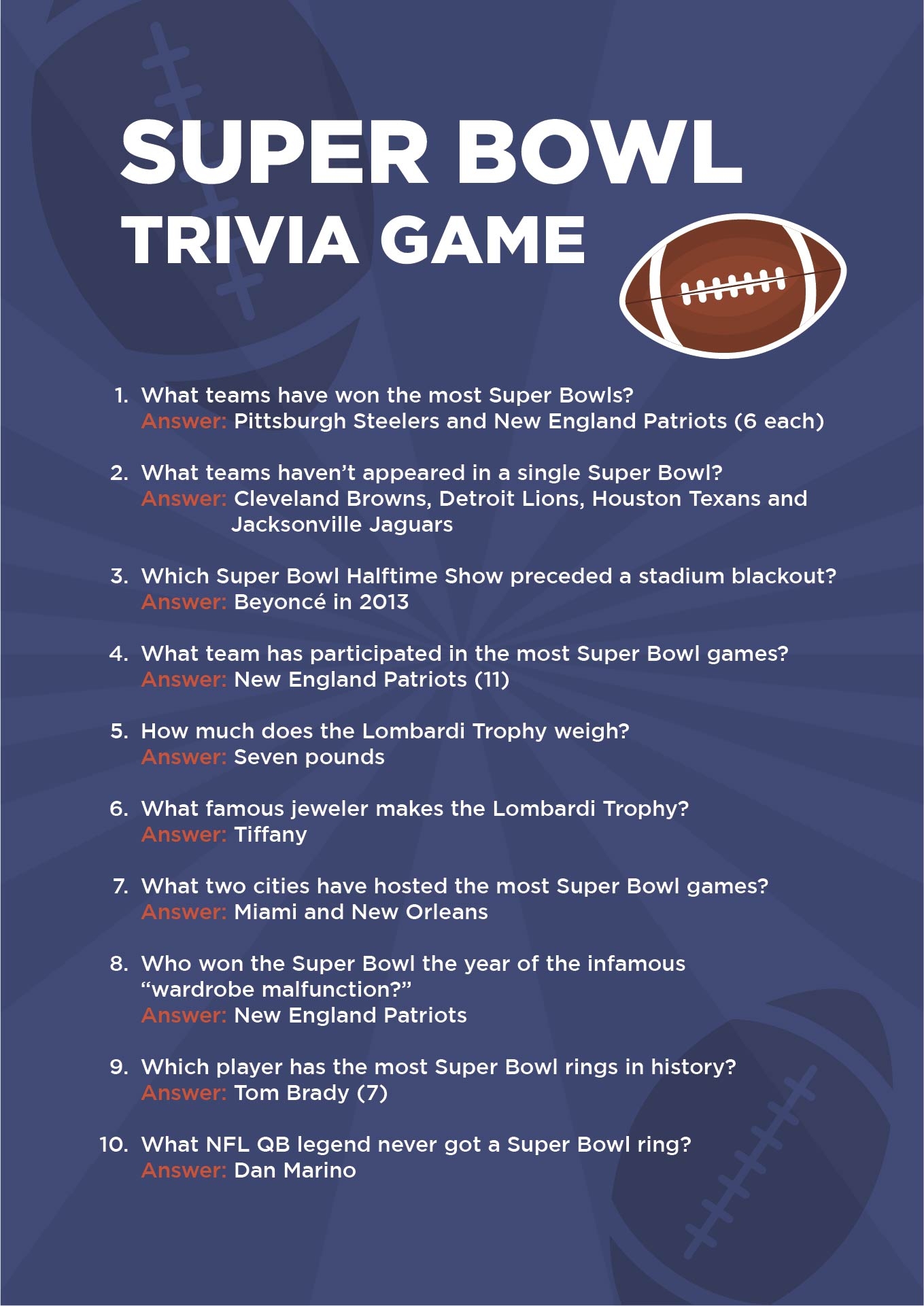 NFL Trivia Questions And Answers 10 Free PDF Printables Printablee
