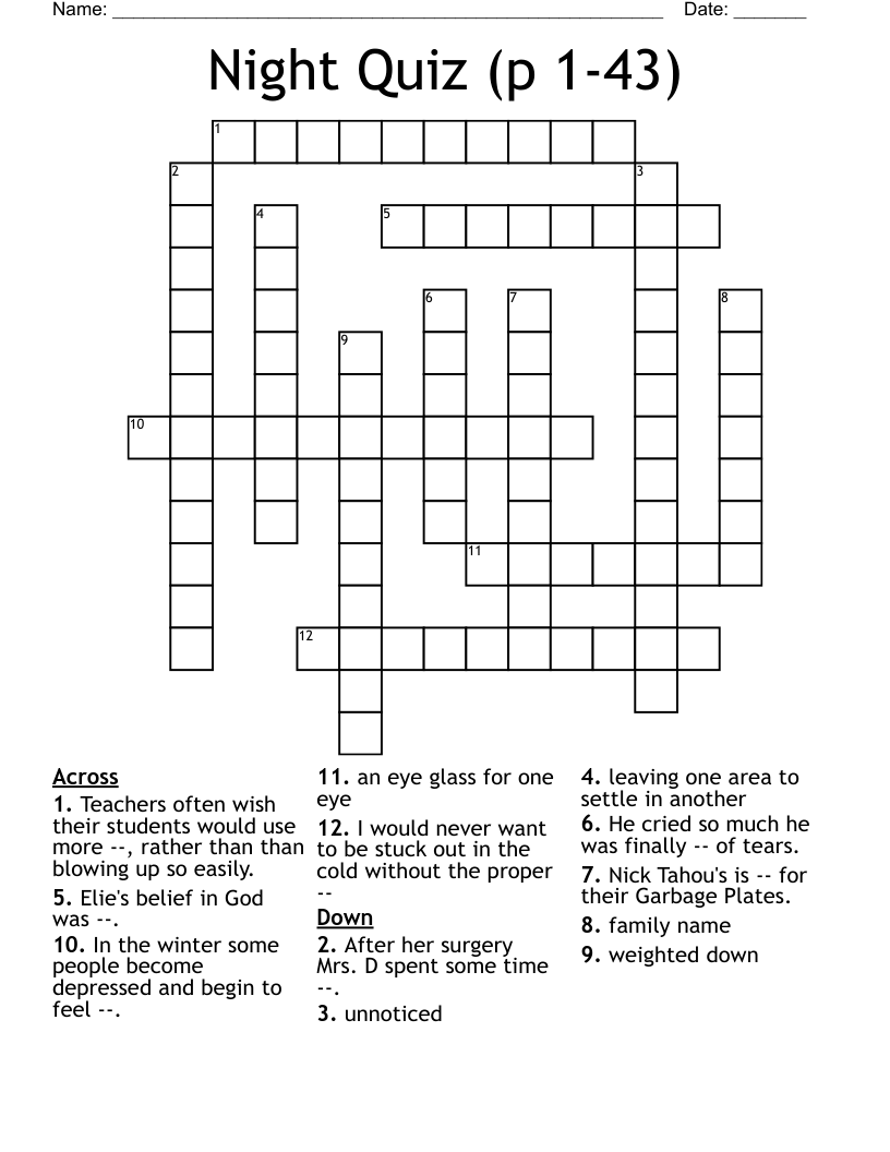 Weekly Quiz and Answers Printable