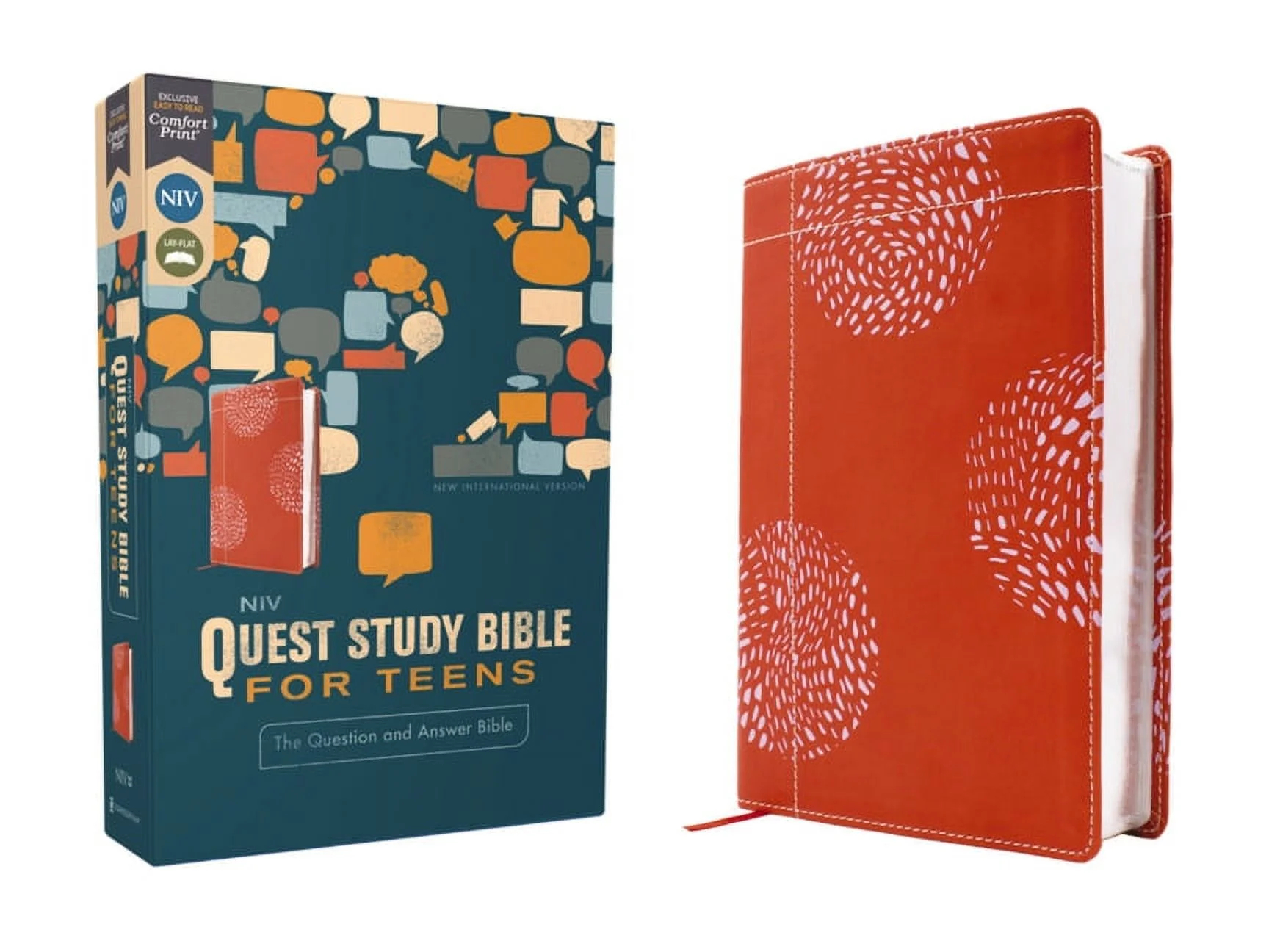 Niv Quest Study Bible For Teens Leathersoft Coral Comfort Print The Question And Answer Bible Hardcover Walmart