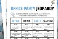 Office Party Games Office Jeopardy Team Building Games Office Birthday Game Office Staff Game Work Party Games Staff Appreciation Game Etsy