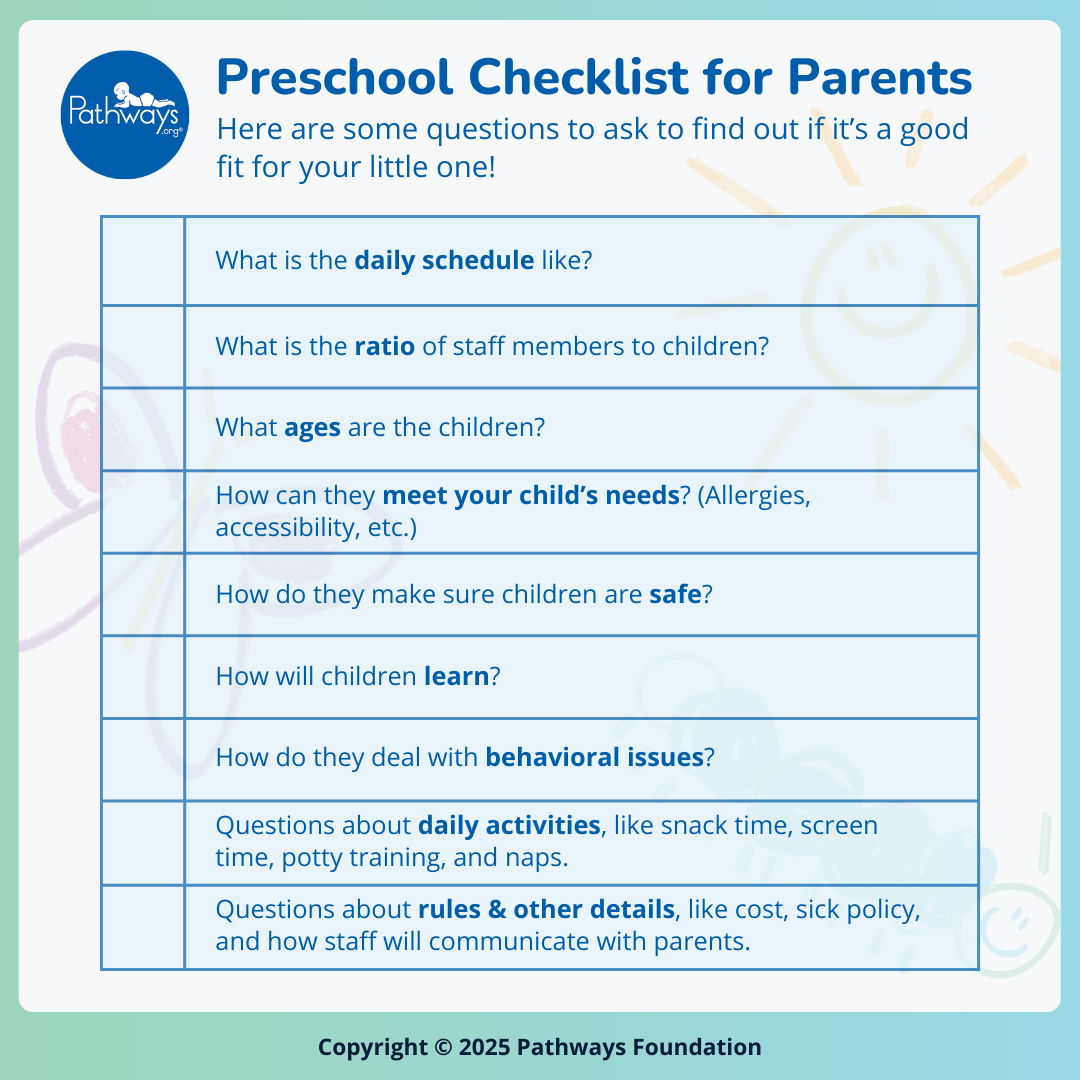 Pathways Questions To Ask When Looking For A Preschool Or Daycare