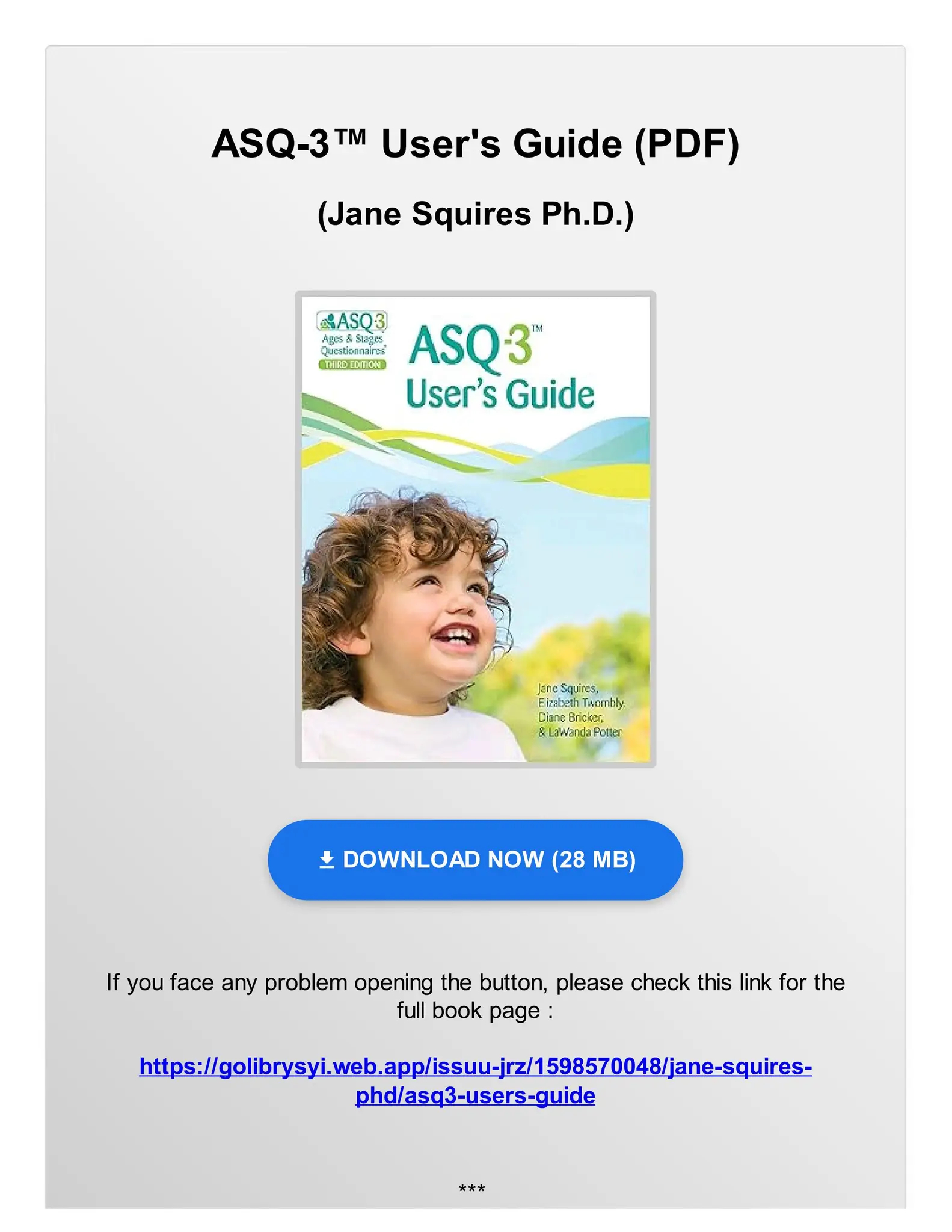 PDF ASQ 3 User 39 s Guide By Jane Squires Ph D By AlenaDanielyh Issuu