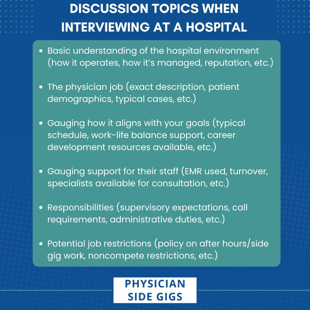 Physician Job Search Questions To Ask When Interviewing For An Employed Position At A Hospital System