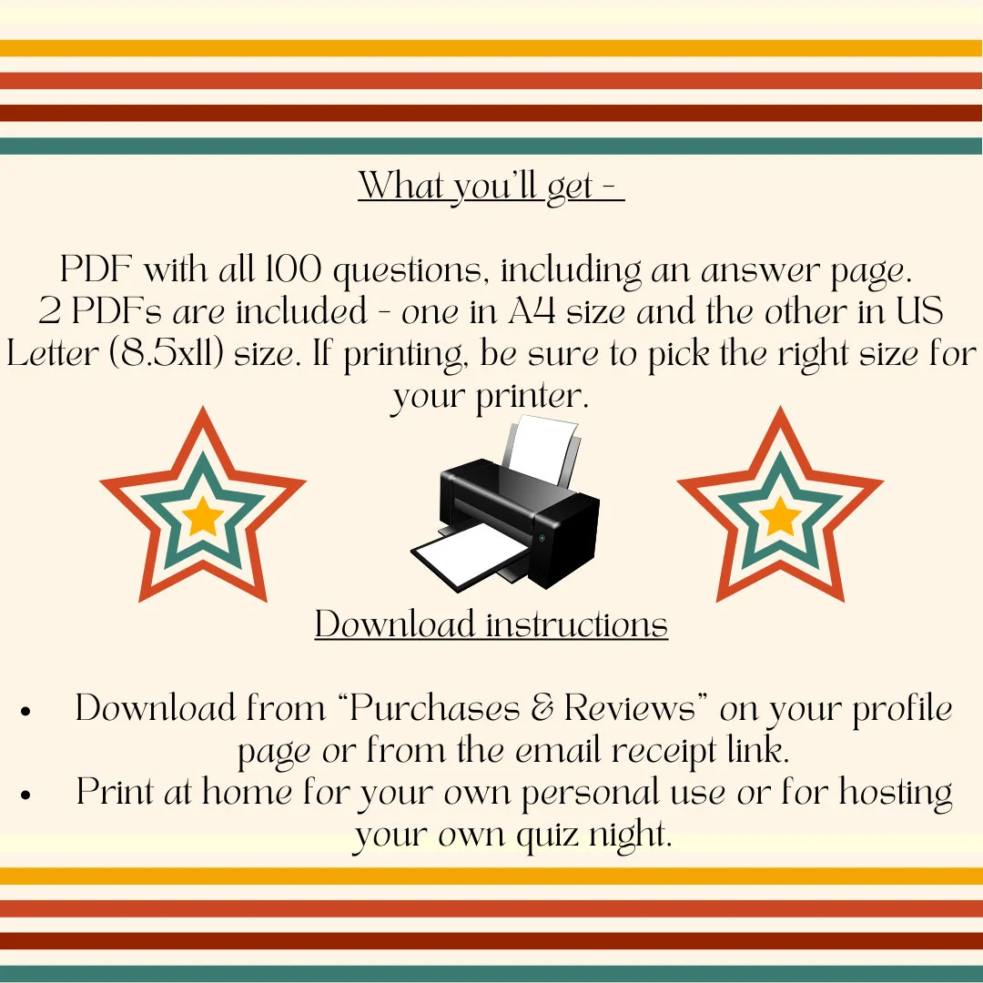 Free Printable 1970s Cartoon Trivia Questions and Answers