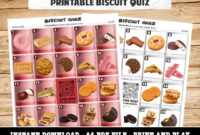 Printable Biscuit Picture Quiz Mixed Level Etsy