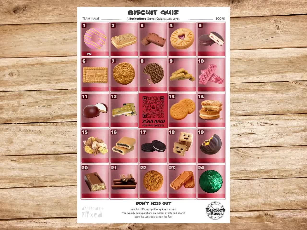 Printable Biscuit Picture Quiz Mixed Level Etsy Denmark
