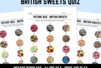 Printable British Sweets Picture Quiz Downloadable Pub Quiz Trivia Sheets With Answers Etsy