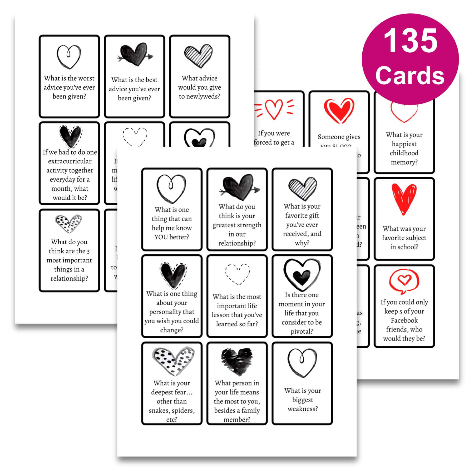 Printable Question Cards for a Group