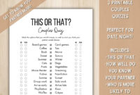 Printable Couples Quiz Bundle 3 Printable Quizzes For Date Night How Well Do You Know Your Partner Who Is More Likely To This Or That Etsy