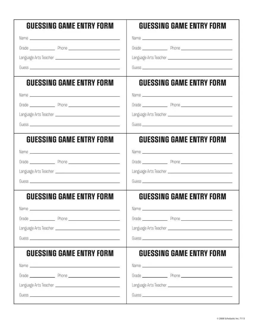 Questions and Answers Printable Form