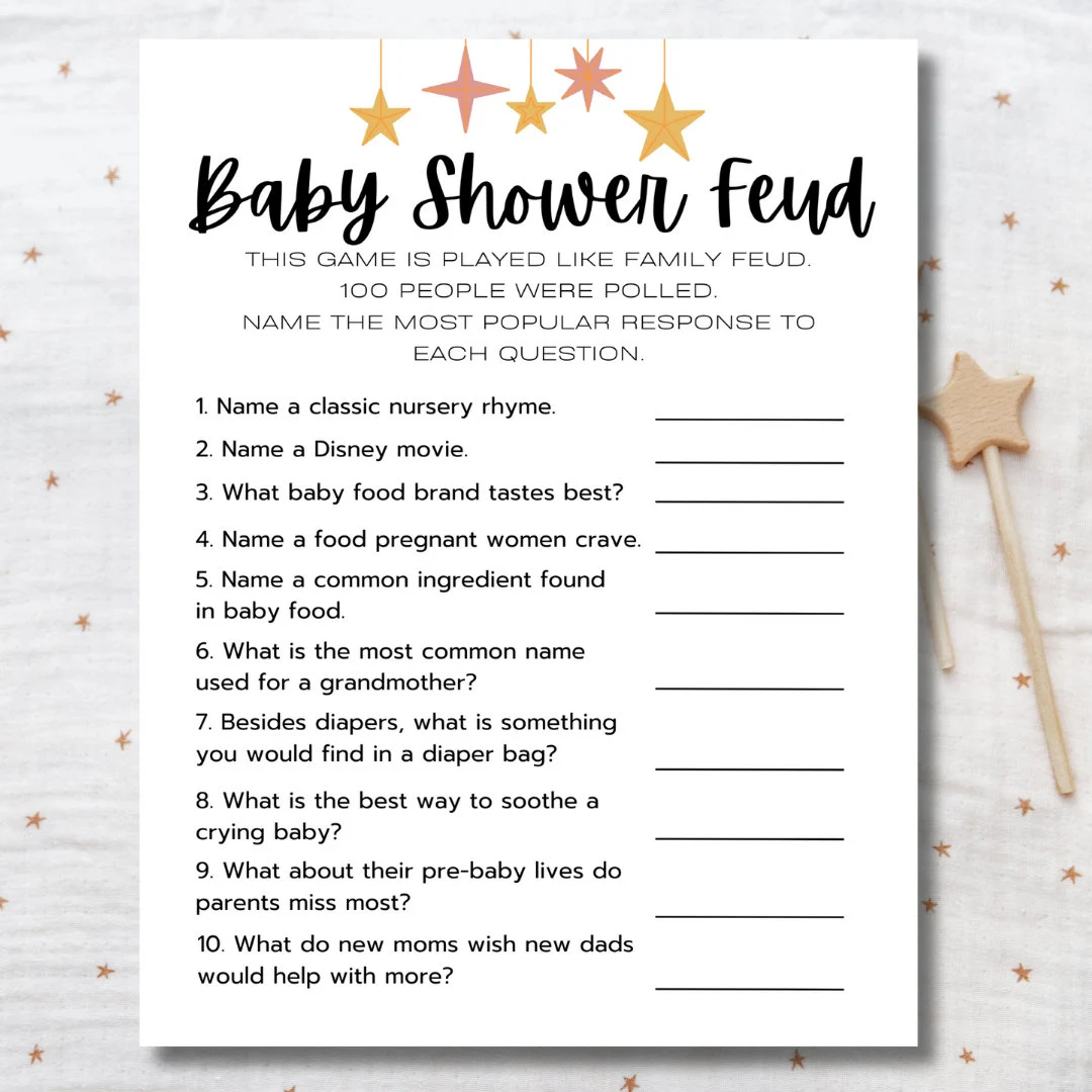 Printable Family Feud Questions For Kids Etsy