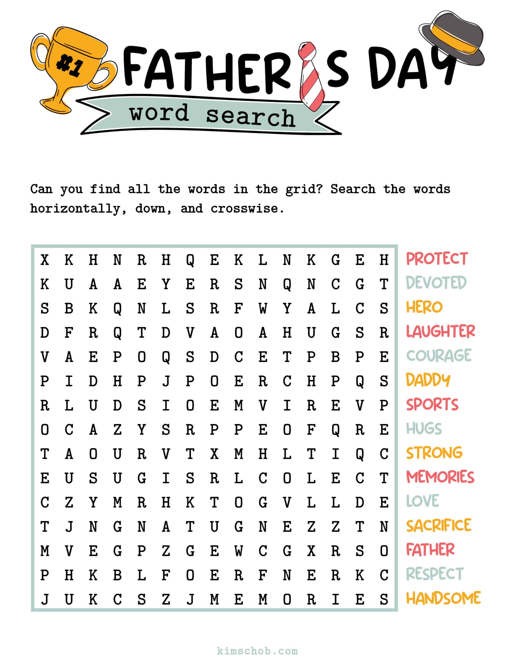 Free Printable Father's Day Quiz with Answers