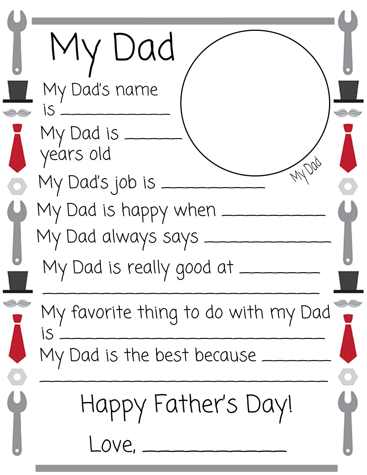 printable father s day questionnaires gift idea for the love of food