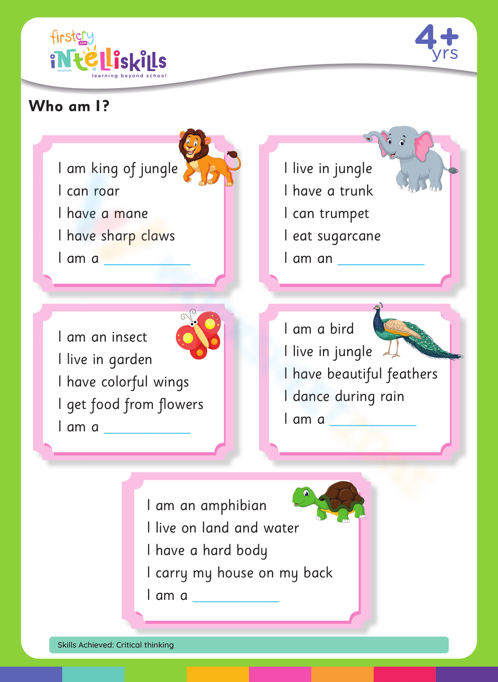 Printable Grade 1 Who Am I Worksheets