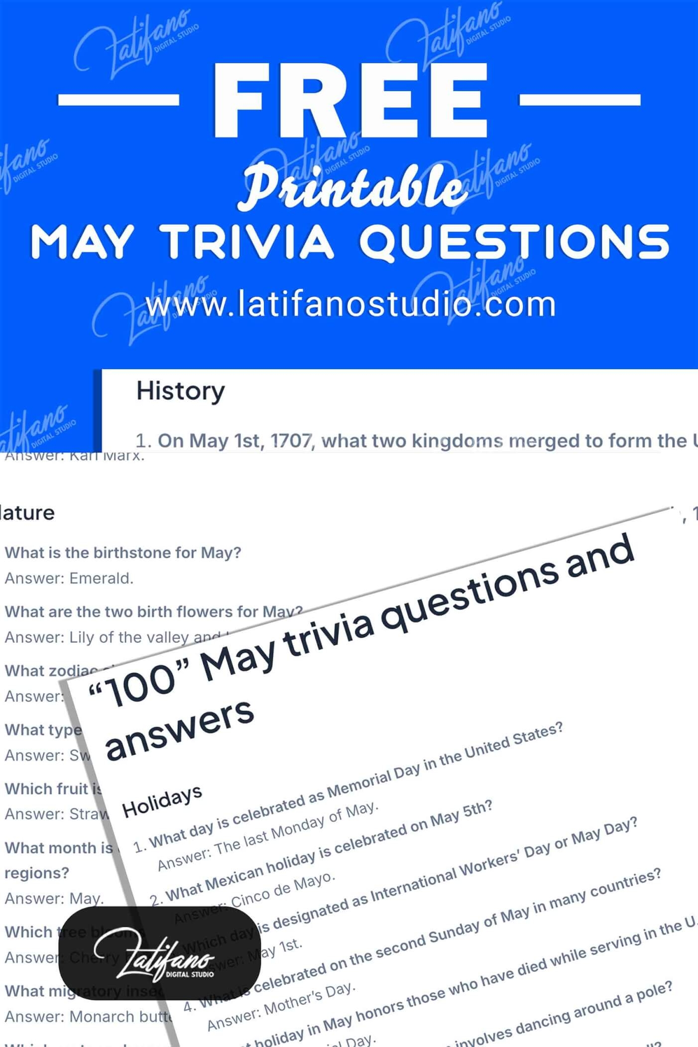 Ohio Trivia Questions and Answers Printable