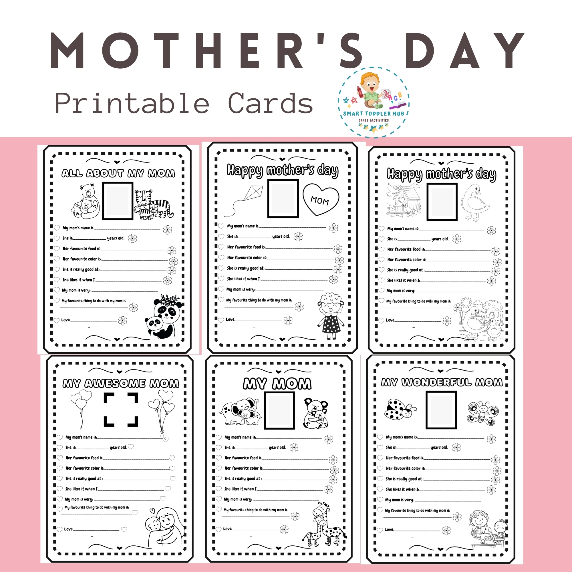 Printable Mother s Day Cards For Kindergarten Mother s Day Questionnaire Made By Teachers