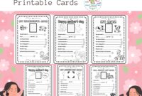 Printable Mother s Day Cards For Kindergarten Mother s Day Questionnaire Made By Teachers