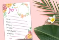 Printable Mother s Day Questionnaire For Kids