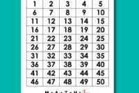 Printable Number Chart 1 50 Free PDF Templates