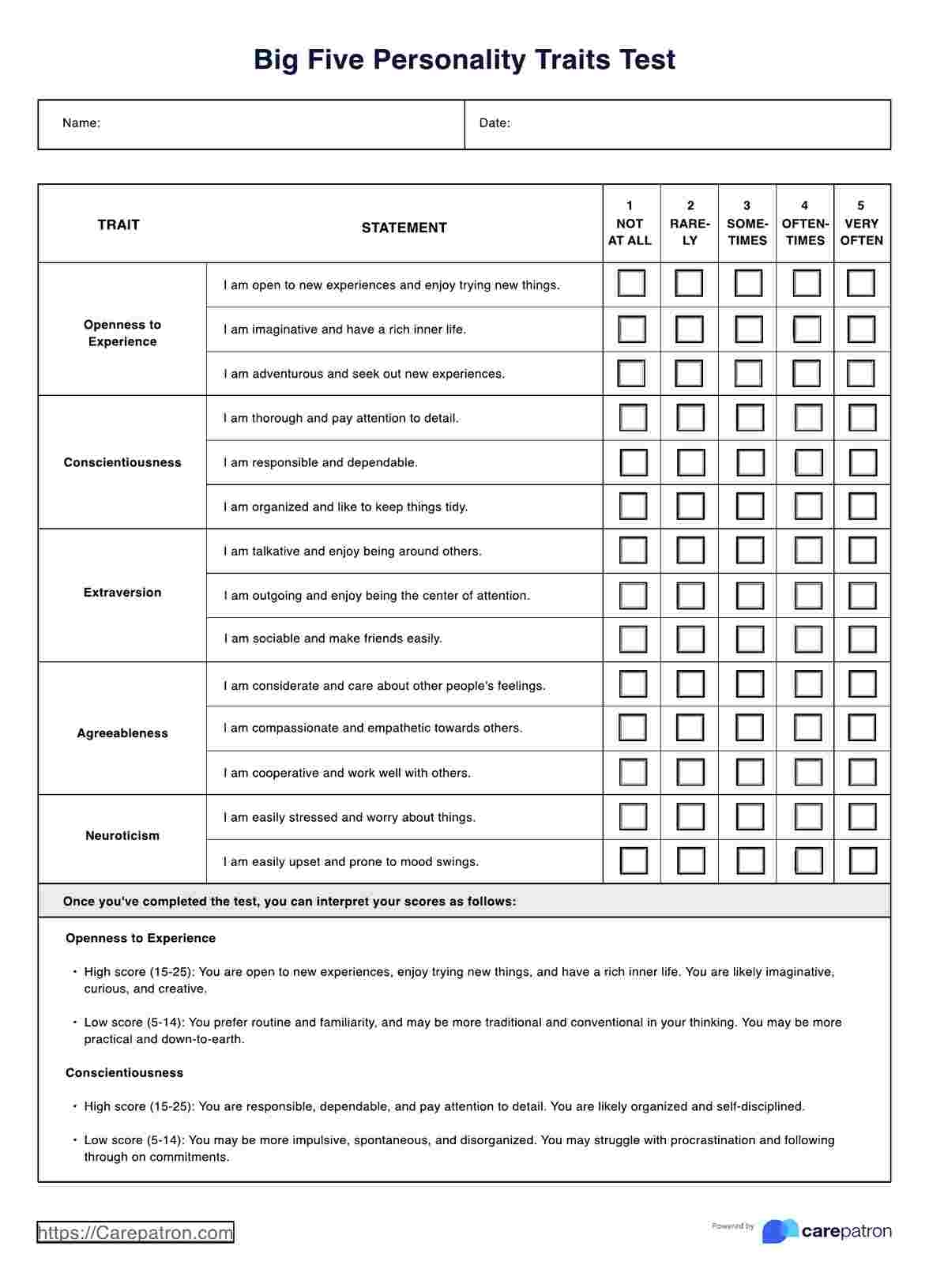 Printable Personality Tests Quizzes Worksheets Library